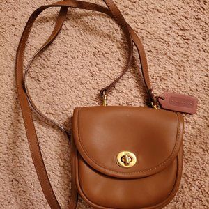 COACH PURSE VINTAGE STYLE CROSSBODY BROWN LEATHER